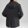 Veste à capuche décontractée tissée avec logo de la série Stroll « Noir »