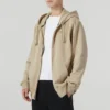 Veste à capuche et fermeture éclair intégrale « Tan »