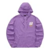 Veste à capuche zippée colorée de la série Casual « Violet Blanc »