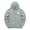 Veste à capuche zippée décontractée de la série Colorful « Grey White »
