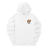 Veste à capuche zippée Letter de la série Casual colorée « Blanc Rouge »