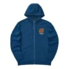 Veste à capuche zippée Letter de la série Casual colorée « Blue Orange »