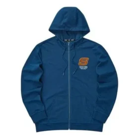 Veste à capuche zippée Letter de la série Casual colorée « Blue Orange »