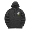Veste à capuche zippée Letter de la série Casual colorée « Noir Blanc »