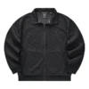 Veste à col zippé et imprimé intégral en relief « Noir Blanc »