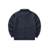 Veste à col zippé et imprimé intégral en relief « Noir Blanc »