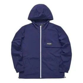 Veste coupe-vent à capuche légère et fine « Bleu Blanc »