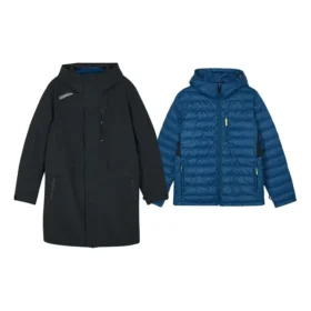Veste décontractée à capuche 2-en-1 « Noir Bleu »
