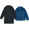 Veste décontractée à capuche 2-en-1 « Noir Bleu »