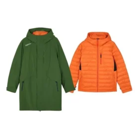 Veste décontractée à capuche 2-en-1 « Vert Orange »