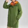 Veste décontractée à capuche 2-en-1 « Vert Orange »