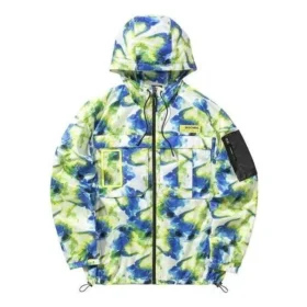 Veste décontractée en tissu camouflage « Vert Bleu Blanc »