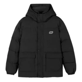 Veste de sport décontractée à capuche en tissu « Noir Blanc Vert »