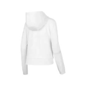 Veste de sport zippée à capuche en tricot avec logo de la série « White »