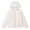 Veste en duvet à capuche compacte « White Black »