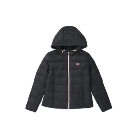 Veste en duvet à capuche compacte « White Black »