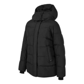 Veste en duvet chaude mi-longue à capuche « Noir »
