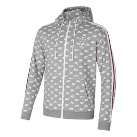 Veste en tricot à manches longues imprimée de lettres SKX « Gris Bleu Blanc »