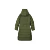 Veste longue en duvet tissé décontractée à capuche de la série « Bob » « Vert »