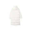 Veste longue en duvet tissé décontractée à capuche « White »