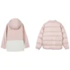 Veste réversible à capuche et fermeture éclair à blocs de couleur « Rose Blanc »