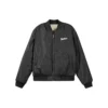 Veste réversible à fermeture éclair avec motif imprimé logo « White Black »