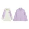 Veste tissée décontractée « Violet Blanc »
