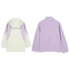 Veste tissée décontractée « Violet Blanc »