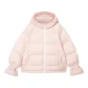 WMNS) Veste en duvet à capuche et manches longues zippée Skechers « Rose »